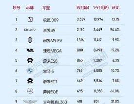 纯电动销量排行榜前十名／纯电动车销量榜