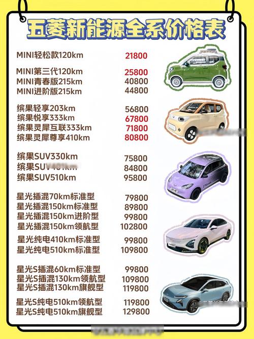 五菱电动汽车新款价格公布,五菱电动汽车最新款